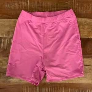 Skims Pink Mid Waist Shorts